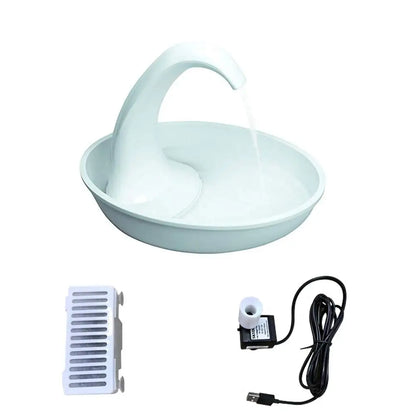 Swan Shaped Pet Cat Dog Water Dispenser Feeding