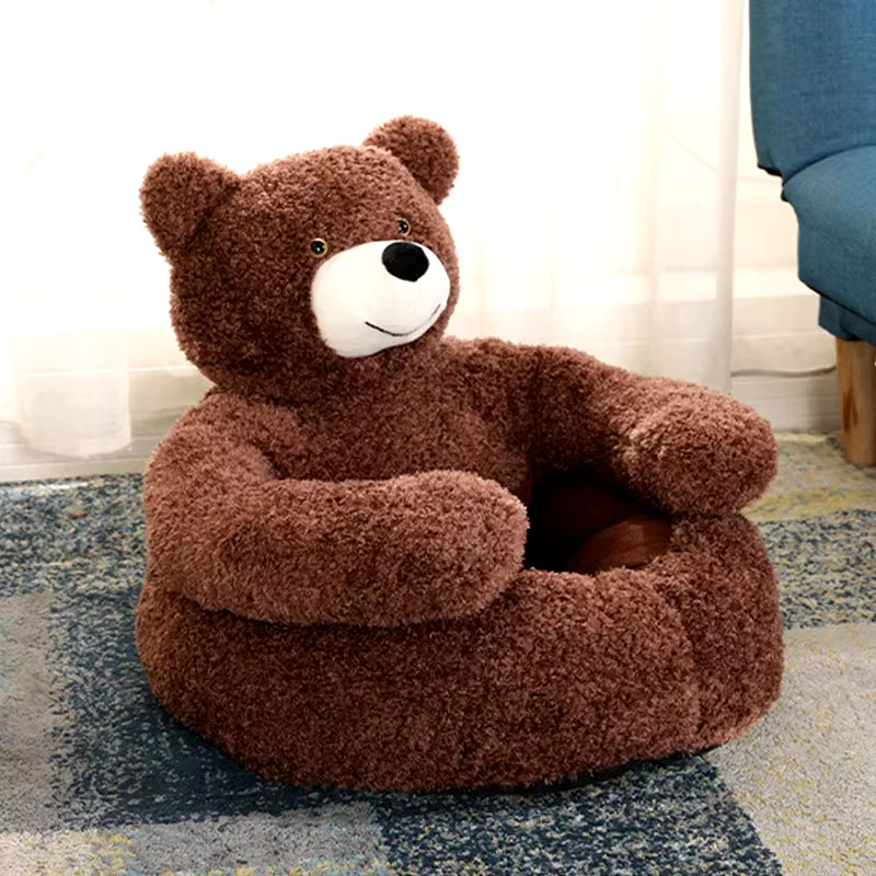 Semi-Enclosed Bear Pet Dog Bed