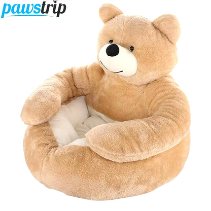 Semi-Enclosed Bear Pet Dog Bed